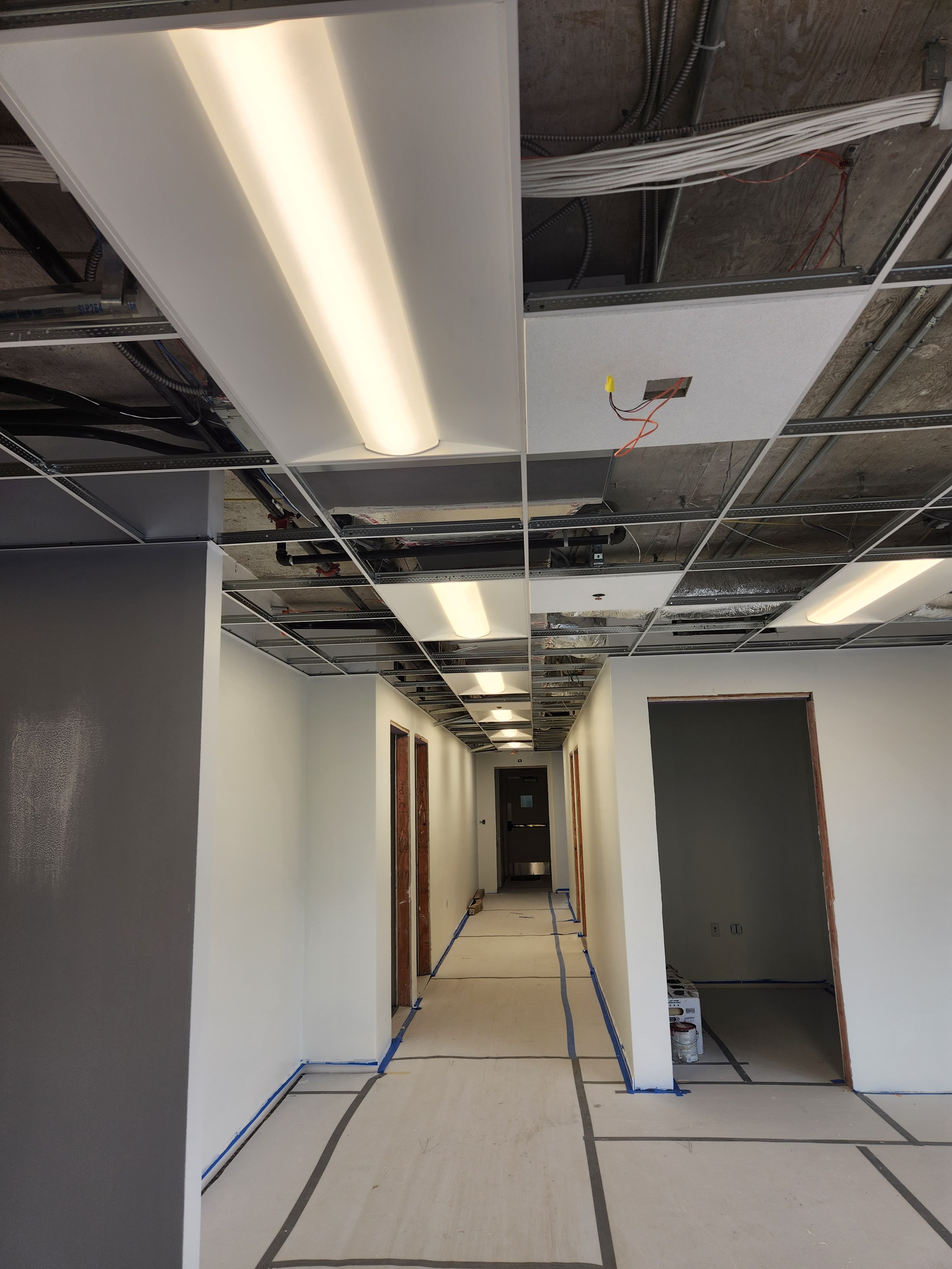Commercial LED grid installation
