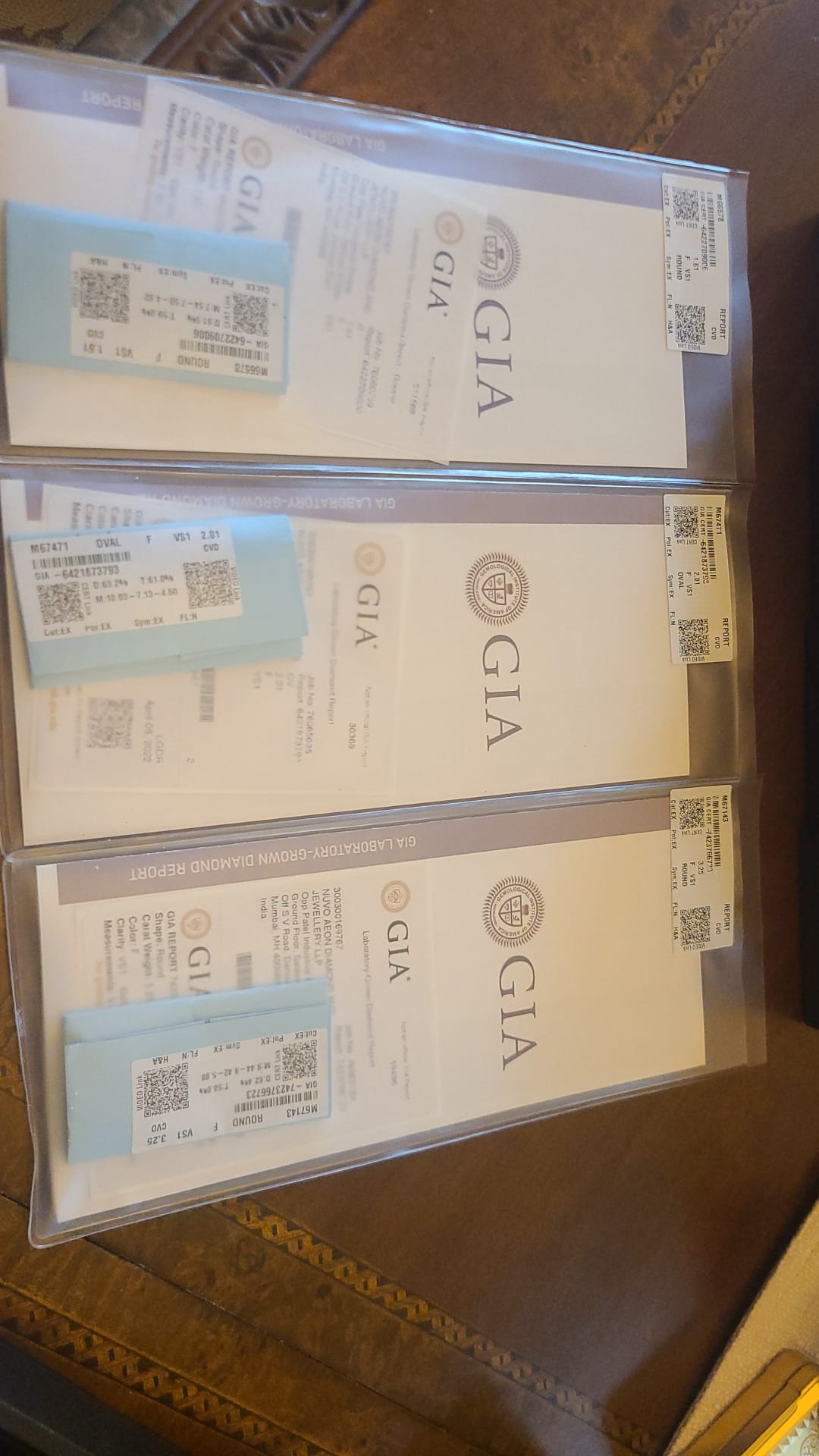 GIA certification documents