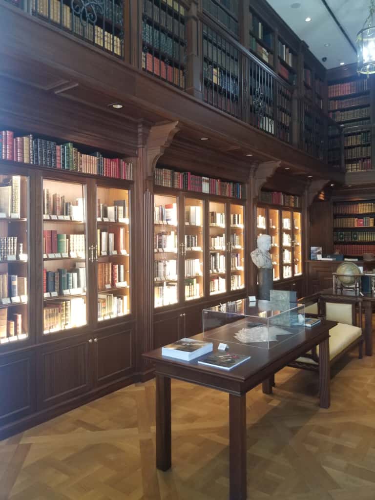 Library cabinet lighting installation