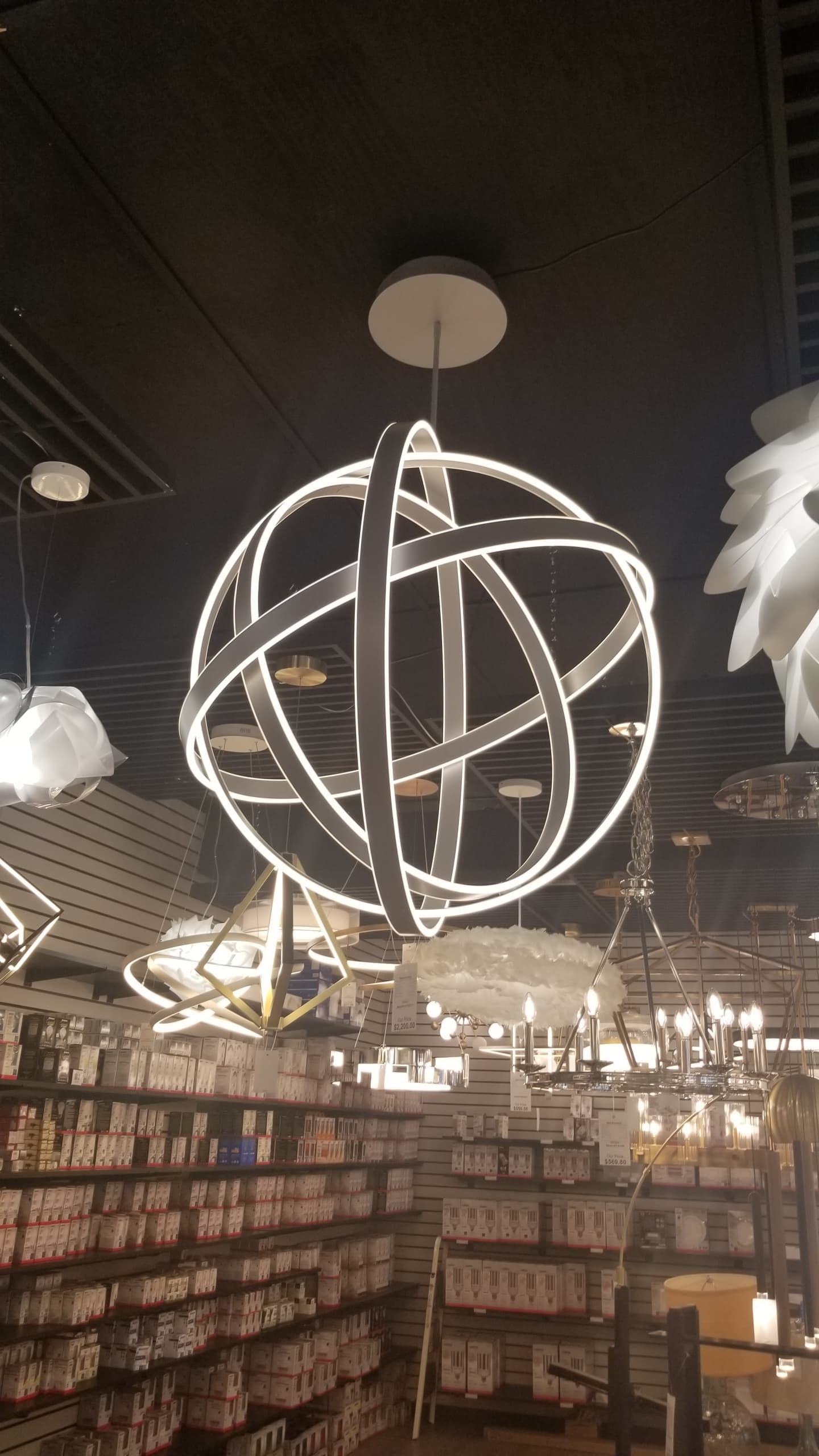 Lighting fixture showroom display