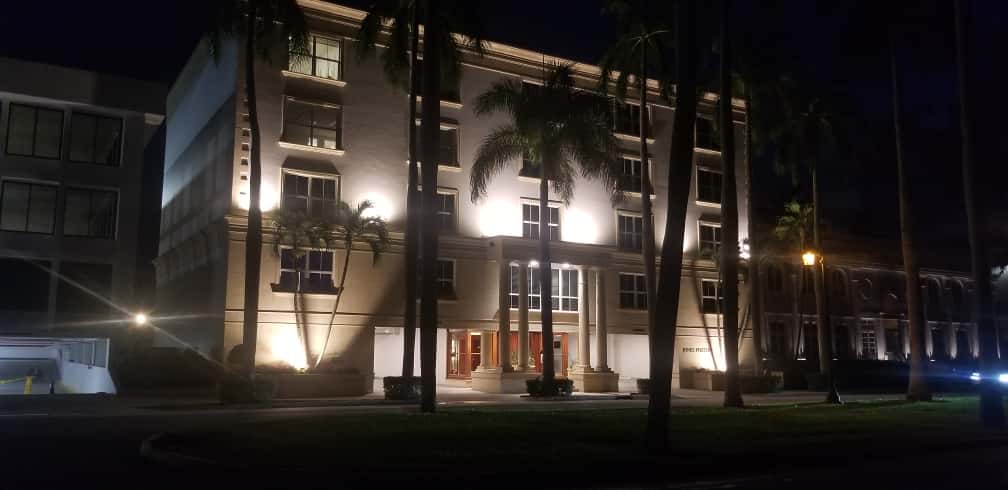 Building exterior security lighting