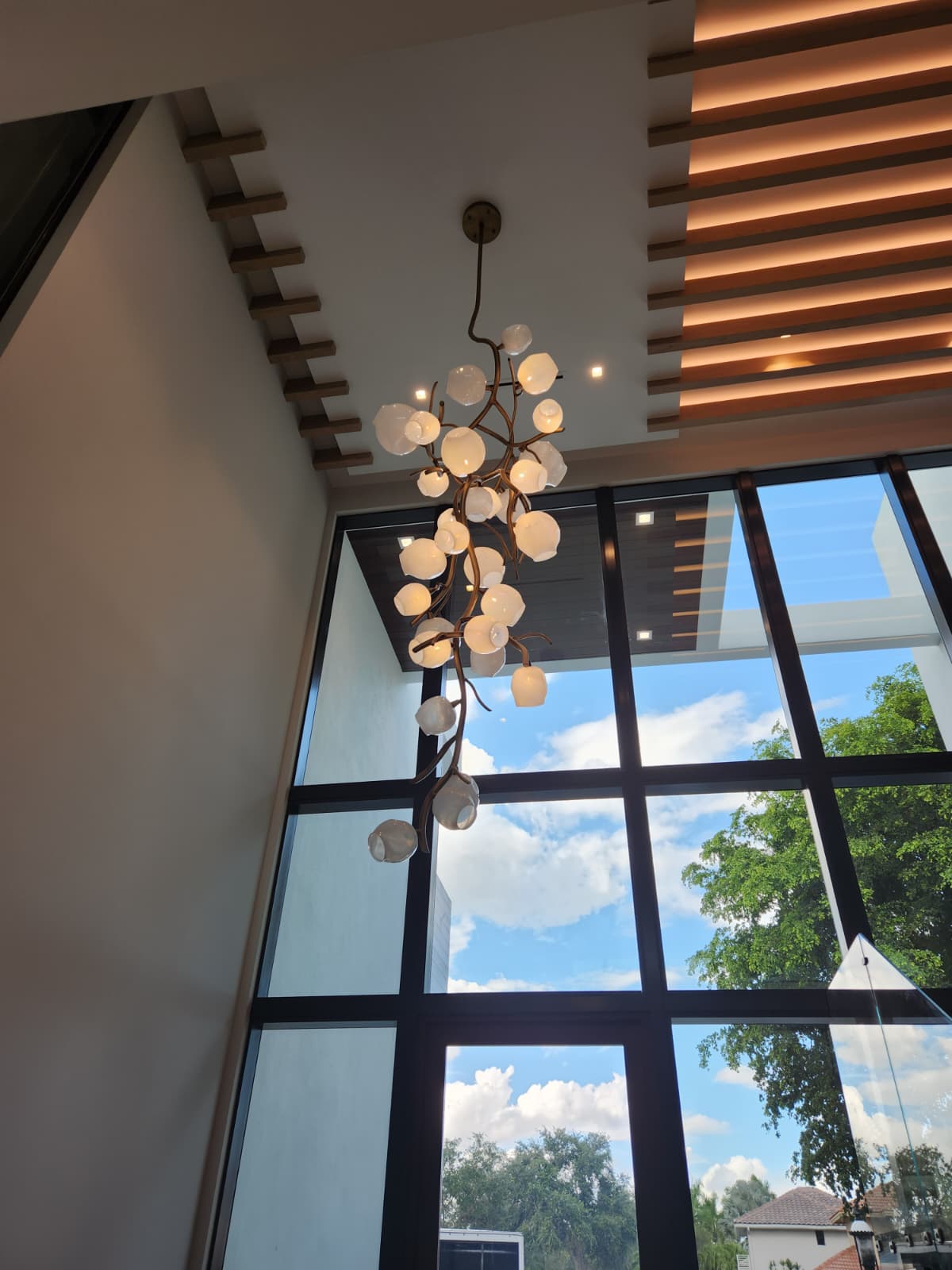 Modern foyer chandelier