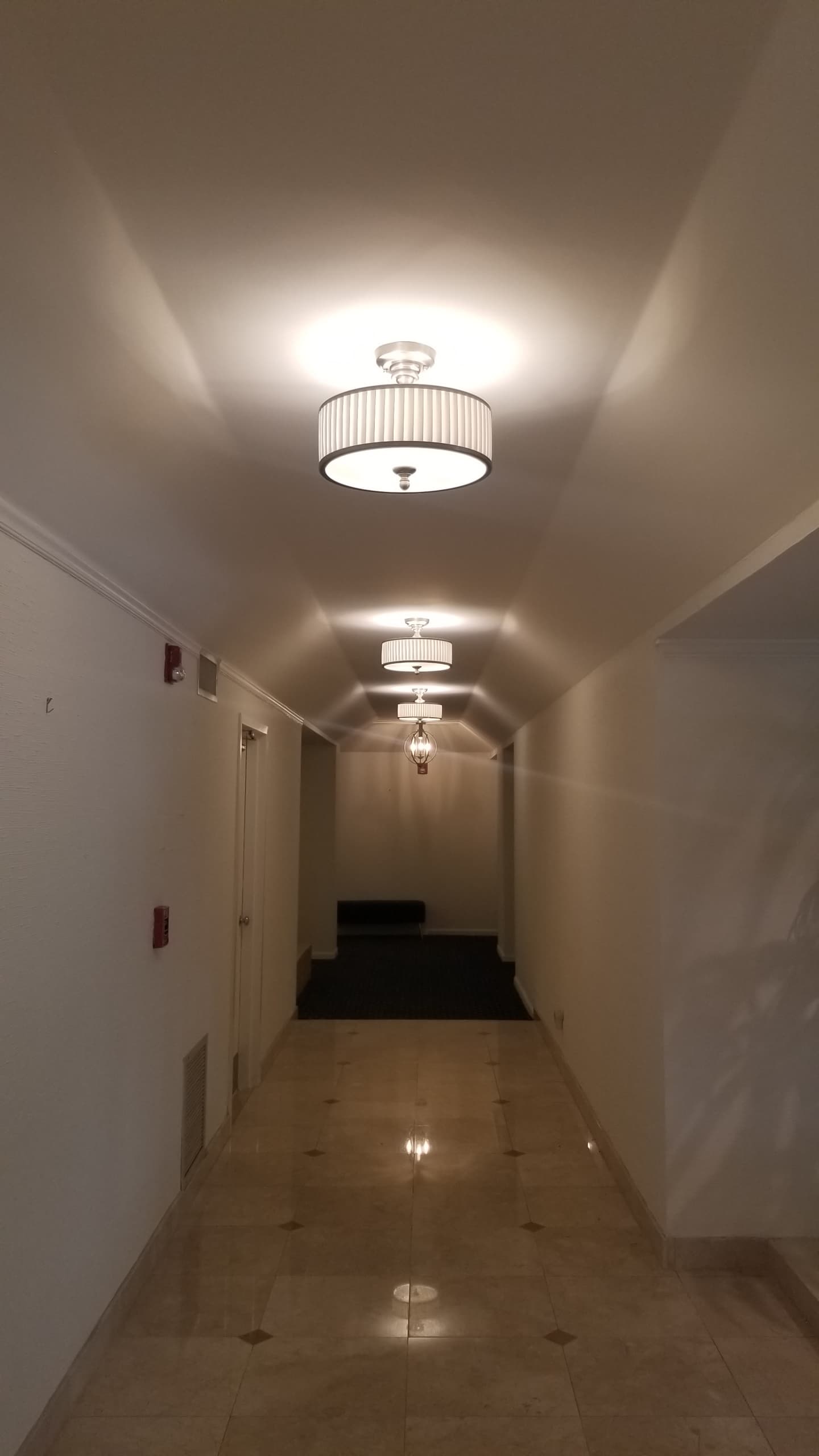 Flush-mount hallway fixtures
